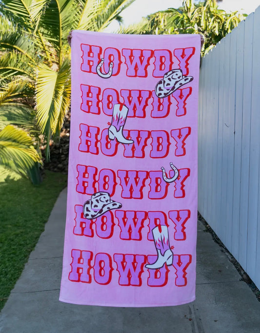 Howdy Beach Towel